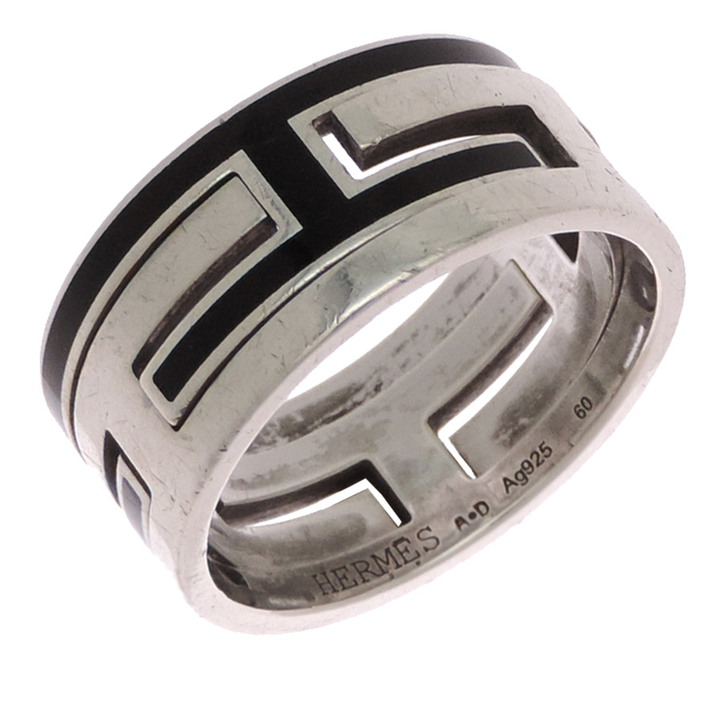 Hermes #60 Ag925 Move H Women's/Men's Ring